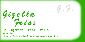 gizella friss business card